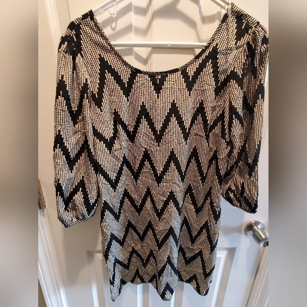 BOHME Black and white mini dress. Sz large NWT. party cocktail